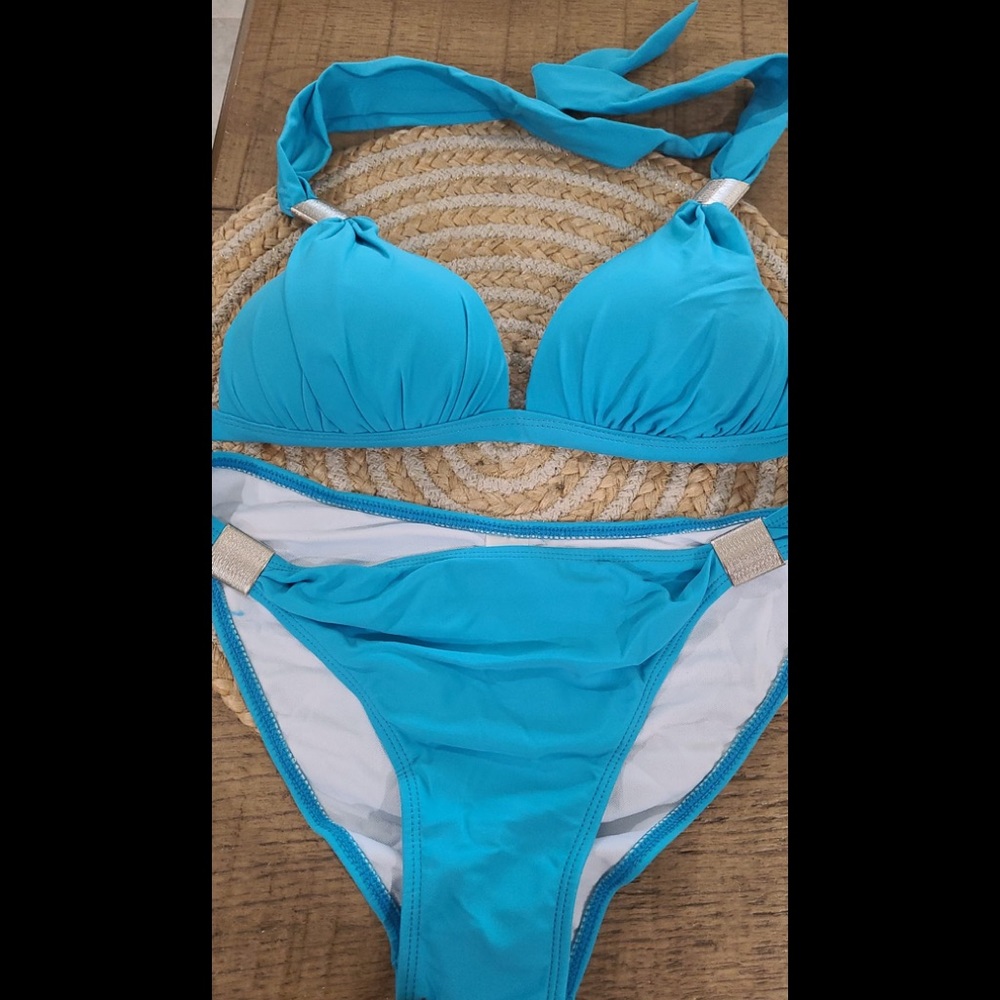 BLUE Sexy Womens Brazilian Bikini Swimsuit - Picture 5 of 5